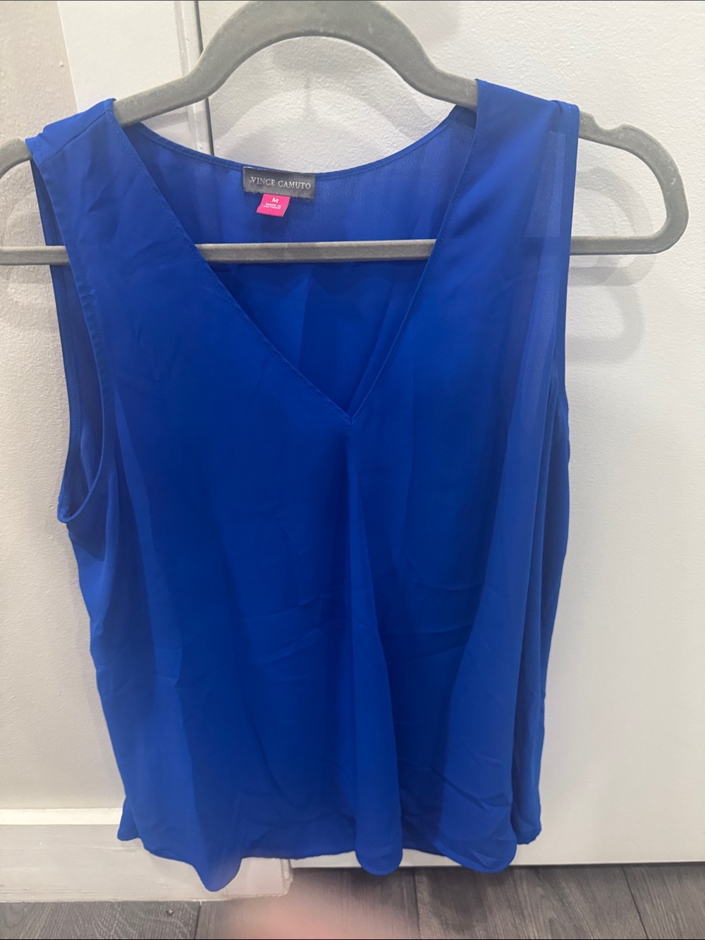 Vince Camuto Cobalt Blue V-Neck Sleeveless Camisole